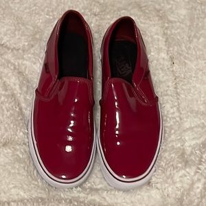 Size 10 Red Patent Leather Vans